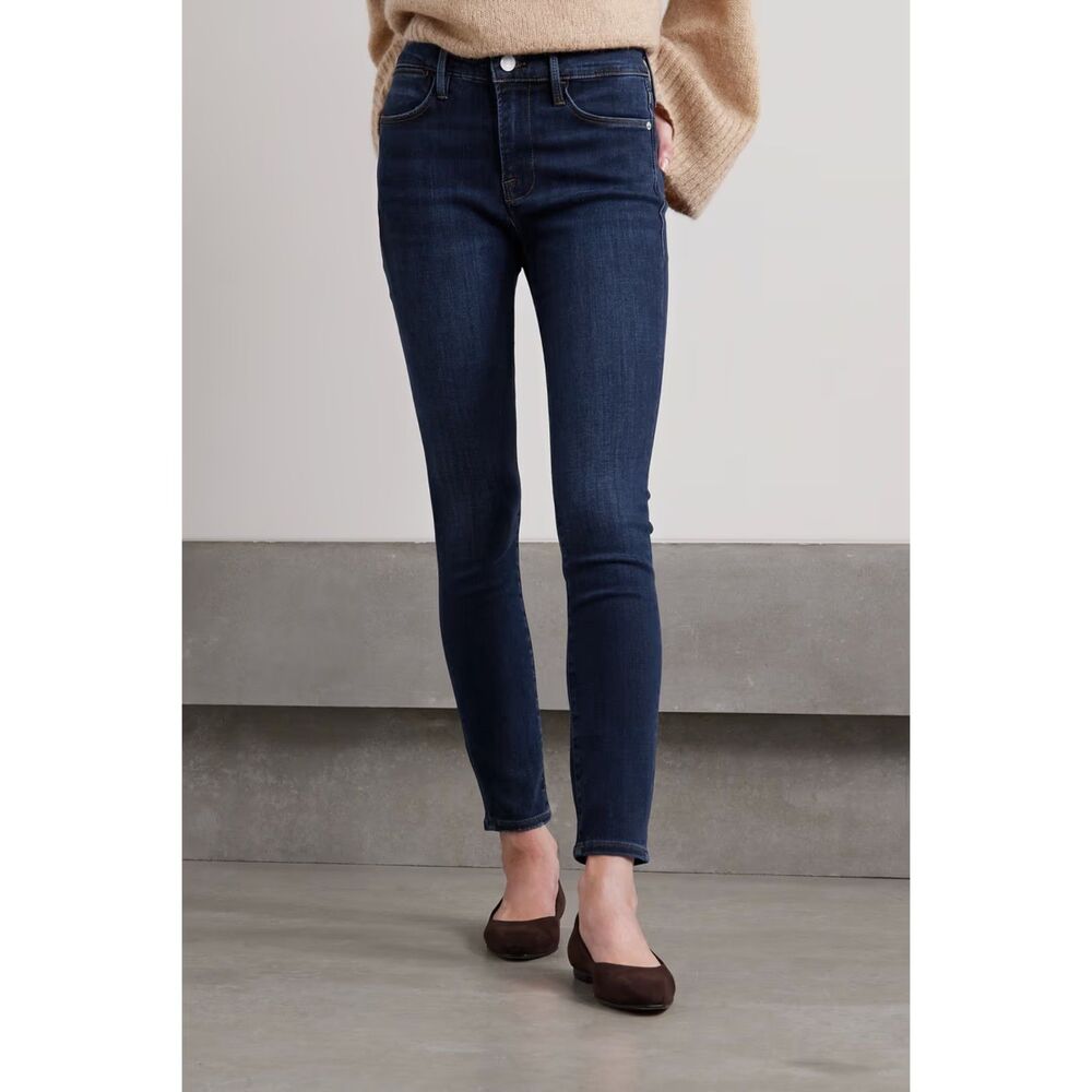 FRAME Le Skinny de Jeanne Jeans 27 | Mid Rise Soft Dark Indigo Eco-Friendly‎